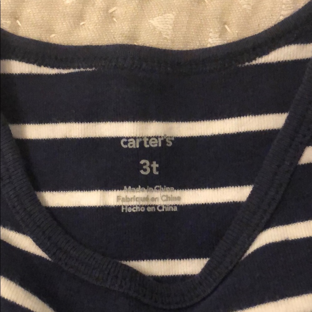Carters girls stripped shirt with ruffle 3T - Picture 4 of 4